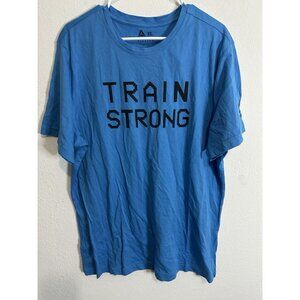 Reebok Train Strong Cyan Blue Short Sleeve Workout Shirt Men’s Size XL